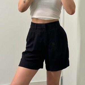 Abercrombie Black Linen Shorts
